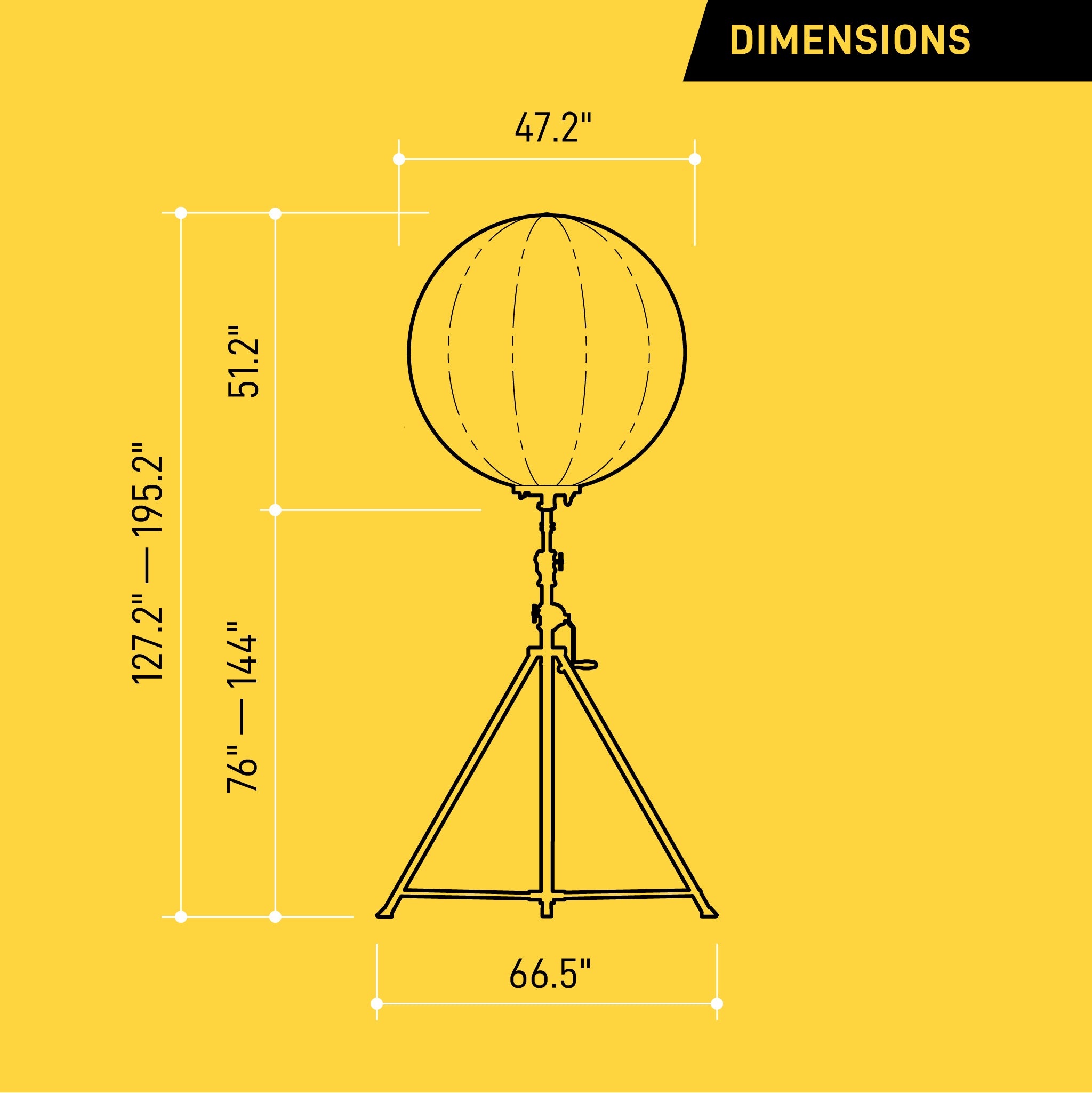 400W RGB+CCT Balloon Light Kit